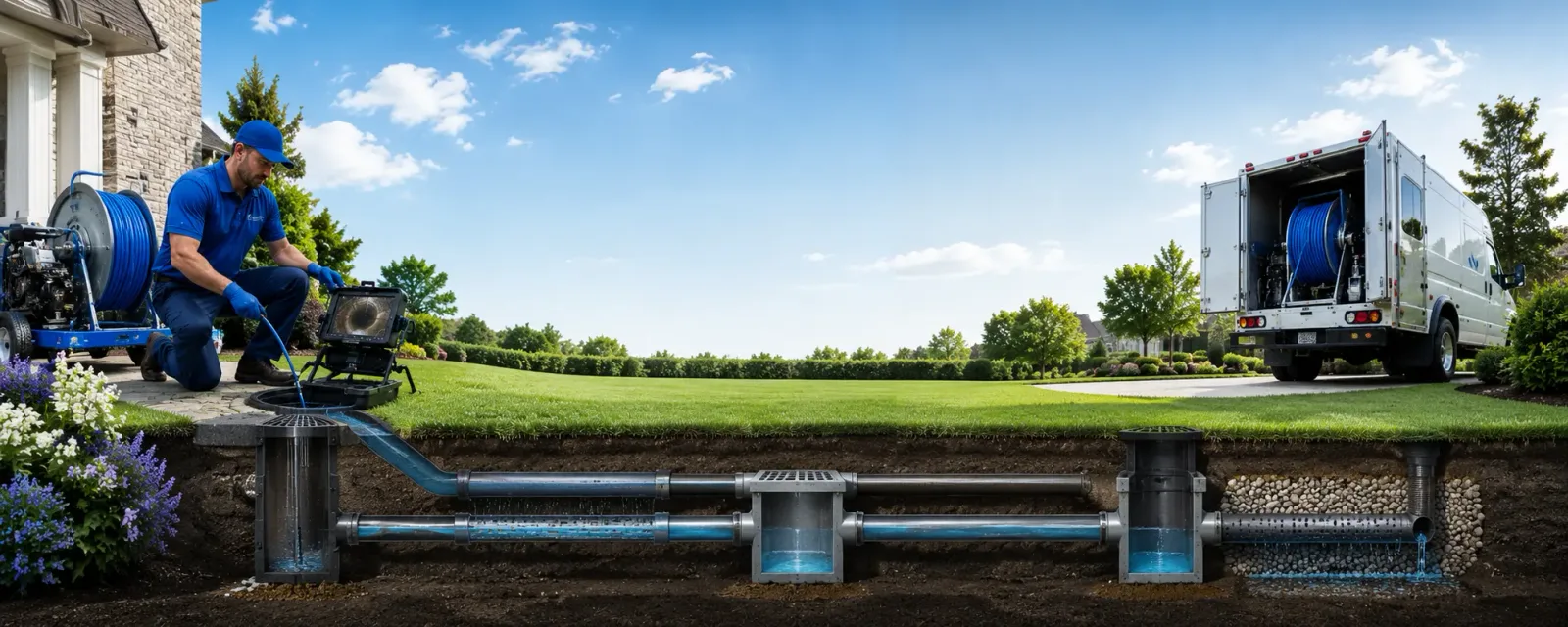Outdoor drain cleaning information for Churchs Ferry, ND